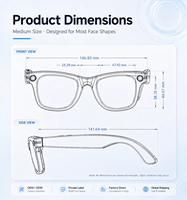Lunettes Intelligentes Anti-Tremblement avec Caméra 13MP 4K, Traduction IA, IP66, Double Micro, Assistance IA, Transfert Wi-Fi