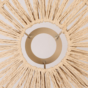 Paper <b>Rope</b> Lampshade Round Khaki Chandelier Shade For Restaurants Tea Rooms Home Decor - Product Image 2