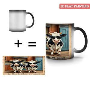 Frosted Black 11oz Heat Sensitive Sublimation Mug <b>Ceramic</b> <b>Cup</b> For Daily Beverage Use - Product Image 4