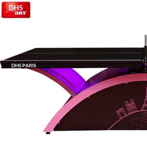 Mesa <span class=keywords><strong>de</strong></span> Tenis <span class=keywords><strong>de</strong></span> Mesa DHS Red Double Happiness, Tienda <span class=keywords><strong>Oficial</strong></span>, Modelo Paris Rainbow, Profesional, Estándar <span class=keywords><strong>de</strong></span> Competición para Interiores - Product Image 3