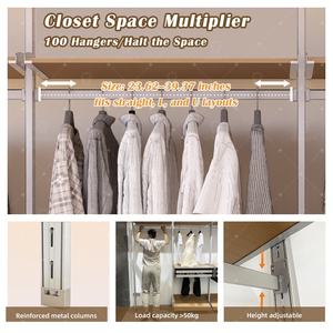 Armario Modular de Aluminio Moderno WINSEN, Estante para Ropa con Estantes, Almacenamiento de Armario Personalizado para Dormitorio - Product Image 4