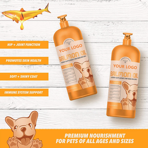 100% Huile de poisson de <span class=keywords><strong>saumon</strong></span> d'Alaska sauvage pêché pour chiens et chats Soins de santé pour animaux de compagnie et suppléments pour soutenir le système immunitaire et le cœur des articulations - Product Image 2