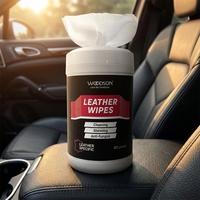 Nettoyant pour sièges en cuir et tableau de bord de voiture, lingettes nettoyantes pour cuir, avec logo personnalisé