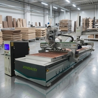 2026 2128 Router CNC ATC para madera con nesting, carga/descarga automática por vacío, NC Studio, máquina de doble alta rigidez para muebles CE