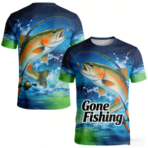 Maglietta <span class=keywords><strong>da</strong></span> Pesca Personalizzata per <span class=keywords><strong>Uomo</strong></span> con Sublimazione |   Asciugatura Rapida e Traspirante per Prestazioni Ottimali |   Produzione Diretta OEM ODM - Product Image 2