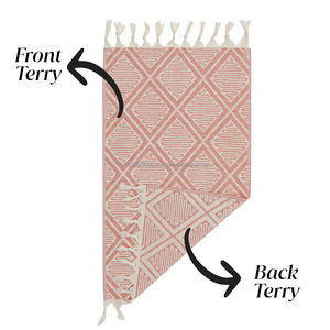 Juego de 2 Toallas pequeñas de cocina turca Terry Hand, Peshkir, Pestemal Farmhouse toallas de mano decorativas Nuevo estilo Rústico de secado rápido - Product Image 3