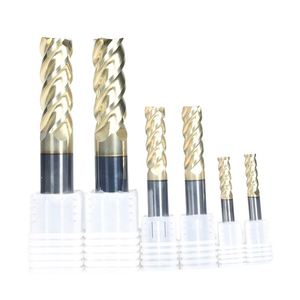 Fresa de metal de alta calidad, brocas de router, fresa de extremo cuadrado, carburo sólido con recubrimiento de nano platino, dureza HRC68, ODM/OEM CNC - Product Image 4