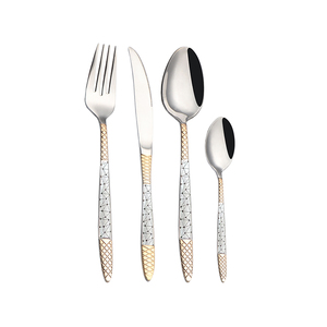Couverts en plaqué or 24k impériaux de luxe haut de gamme couverts en plaqué or couverts en plaqué or <span class=keywords><strong>à</strong></span> <span class=keywords><strong>vendre</strong></span> - Product Image 1