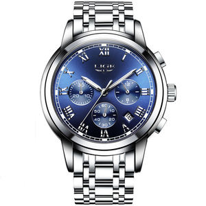 <span class=keywords><strong>LIGE</strong></span> — <span class=keywords><strong>montre</strong></span>-bracelet de luxe pour hommes, étanche, 30m, à Quartz, nouvelle collection <span class=keywords><strong>2021</strong></span> - Product Image 6