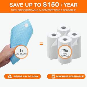 Svedese di alta qualità eco-friendly salviette in cellulosa spugna per pulire la cucina assorbente stracci spugne per pulire le spugne - Product Image 4