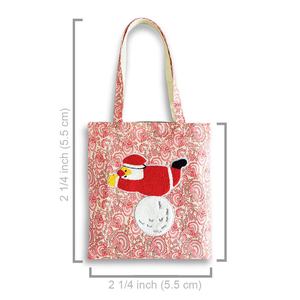 Sac fourre-tout promotionnel de vacances avec la conception baroque de Santa de chenille - Product Image 1