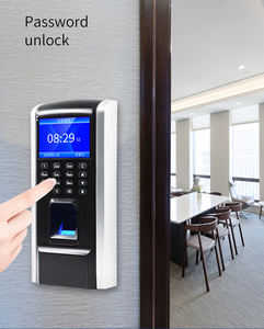 Texture noir argenté Contrôleur de porte hors réseau portable Contrôle d'accès Machine de temps biométrique d'empreintes digitales pour porte de bâtiment - Product Image 2