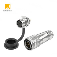 Connecteur d'adaptateur aviation étanche série SF12, 2-9 broches mâle/femelle, contacts en cuivre 10A, indice de protection IP67, 1500V AC, alliage de zinc