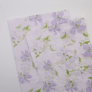 Floral Pattern Tissue <b>Paper</b> <b>Biodegradable</b> Uncoated Digital Printing Gift Craft Packaging Material Style Gift Packaging DIY - Product Image 4