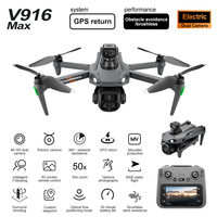 Drone caméra V916 MAX 4K HD avec écran, télécommande, GPS, évitement d'obstacles 5G, longue portée, pour adultes et enfants, idéal comme cadeau