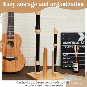 Wooden Recorder Storage Rack <b>Desktop</b> Organizing <b>Shelf</b> Detachable Multi Functional Music Equipment Holder - Product Image 2
