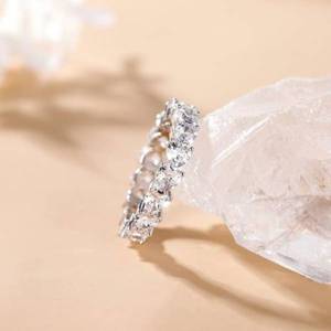 RFJEWEL 2026 Nouvelle bague en laiton <span class=keywords><strong>de</strong></span> haute qualité en forme <span class=keywords><strong>de</strong></span> cœur, plaquée argent/or, avec zircon cubique, bijoux tendance pour femmes - Product Image 2