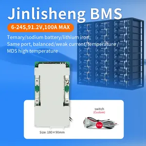 Kls 6S-24S 100a Bms Voor Elektro-Driewieler Lithium Batterij Ntc Balans Temperatuurregeling Lifepo4 Hardware Bms