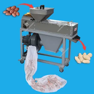 Máquina peladora de cacahuetes de tipo seco multifuncional, equipo de eliminación de piel de cacahuetes, máquina peladora en seco de cacahuetes