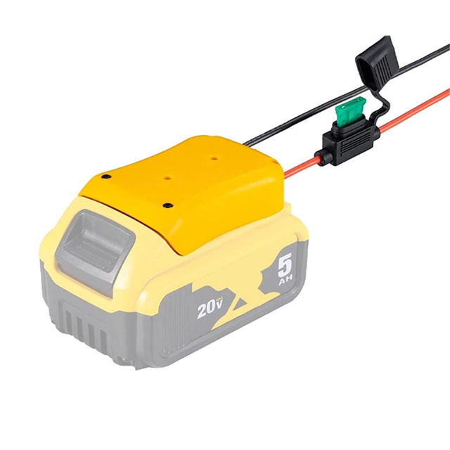 Battery Mount Connector Adapter Dock Holder 14 Awg Wires for Ma Kita Bos Ch Dew Alt Mil Waukee 18V Lithium Battery with Fuse