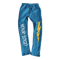 Pantalon de jogging ample pour homme avec imprimé en relief et logo personnalisé, poches latérales