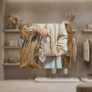 Sac à main en similicuir pour femme Fiori - Beige - Product Image 3