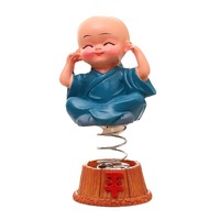Figura de Monje con Cabeza Oscilante, Versión Creativa Q, Escultura Artística Pintada a Mano en Resina Epoxi, Forma de Animal, No es una Muñeca Pequeña