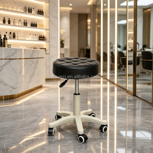 Taburete de Bar Metálico Portátil Ligero de Venta Caliente con Ajuste de Altura por Presión de Gas, Asiento Giratorio de Cuero, Móvil, Moderno, para Escuela u Consultorio Médico - Product Image 6
