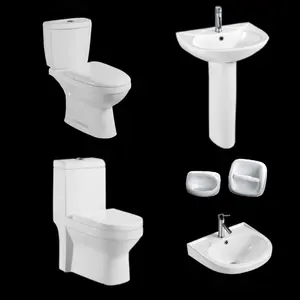 Philippines Bathroom ceramic One Piece Closet/Two Piece Closet Basin accessories Set Water Closet Package