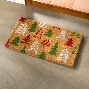 Alfombrillas Navideñas de Fibra de Coco para Exteriores con Diseño de Papá Noel y Feliz Navidad - Product Image 6