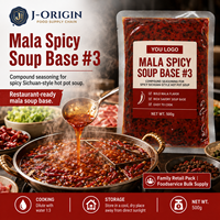 Base de soupe épicée Mala 500g, style Sichuan, assaisonnement pour hotpot de Chongqing, pour restaurants et services de restauration, marque privée OEM, 12 mois, 24