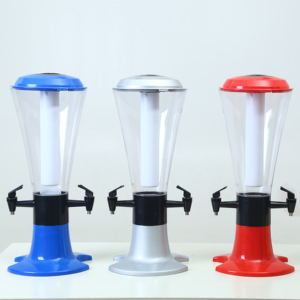 Dispensador de torre de cerveza 3L enfriador de cerveza Torre dispensador de bebidas con luces LED y tubo de hielo extraíble, perfecto para fiesta - Product Image 1