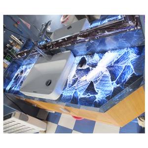 כחול חצי יקר אבן שקופים מרוכבים שקופים אבן אגט שקוף - Product Image 5