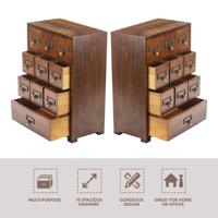 Commode d'apothicaire moderne en bois massif carte de catalogue petite armoire de rangement de thé vintage étagère Gadget organisateur de rangement optimal