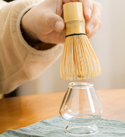 Accessoires avec logo personnalisé, outils traditionnels de la cérémonie du matcha, 6 pièces, bol en verre à matcha japonais, fouet en bambou, ensemble cadeau de matcha