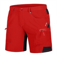 Shorts de randonnée cargo pour hommes, tissés, 10 pouces, avec poches à fermeture éclair, séchage rapide, décontractés, extensibles, en nylon et élasthanne
