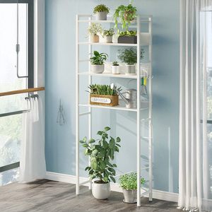 Fábrica personalizada moderna 4 estantes madera + Metal baño ahorrador de espacio sobre inodoro estante esquina soporte organizador de almacenamiento - Product Image 3