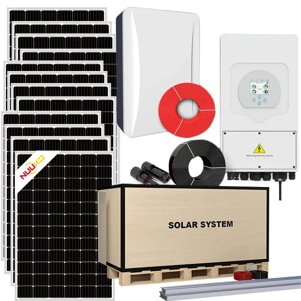 Panel daya surya, sistem rumah 1KW 2KW 3KW 4kW 15kW 20kW untuk sistem rumah 5000 watt energi surya sistem rumah 30kW 24 jam