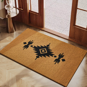 Tapete de Entrada Vast Ocean, Imitación de Fibra de Coco, Patrón Geométrico, Antideslizante, para Puerta Principal - Product Image 2