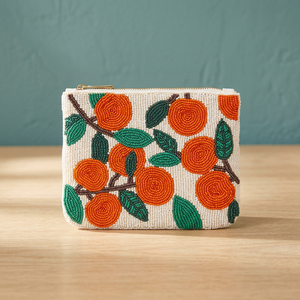 Porte-monnaie perlé fait main, forme personnalisée, motif fruit brodé, fermeture éclair décontractée, usage quotidien pour réunions de famille/fêtes - Product Image 2