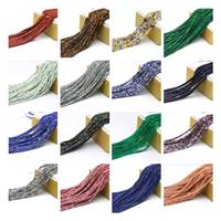 Perles d'espacement rondes en pierre naturelle Agates Jades Amazonite Lapis Lazuli Charme DIY Bracelet Femme Collier Accessoires 2*4mm