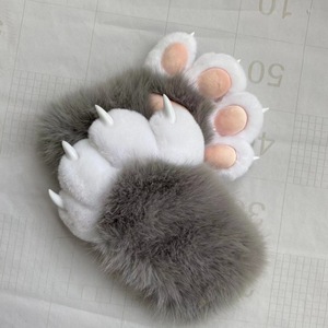 Faux Fur Plush Furry Cat Claw Gloves Fursuit Animal Fox Paws Mittens <strong>Halloween</strong> Cosplay Costume <strong>Accessories</strong> for <strong>Adult</strong> - Product Image 6