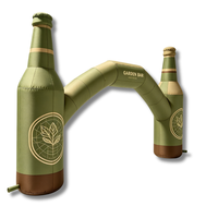 Arche gonflable personnalisée de 6 m avec piliers en forme de bouteilles de vin et de bière, arche gonflable pour la promotion de marques de boissons, décoration d'entrée d'événements