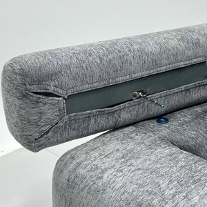Sofá de Diseño Personalizado de Alta Gama, Desmontable y Lavable, en Forma Recta, con Madera y Tela de Lana de Cordero, para Salas de Estar y Dormitorios de Lujo - Product Image 2