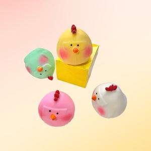 2025 Wholesale OEM Stuffed Animal Toys Squishy Kawaii Wibbly Chick Magic Light Change Color Fidget Toys for Kids - Product Image 3