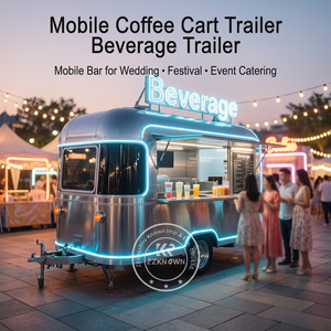 Remorque Mobile Café, Remorque Alimentaire et Boissons avec Cuisine Complète, Food Truck <span class=keywords><strong>de</strong></span> Rue, Chariot Café Personnalisé pour Usage Commercial - Product Image 1