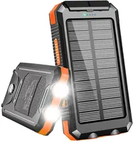 새로운 디자인 방수 야외 태양 전원 은행 20000mAh 듀얼 USB 여행 휴대용 태양 휴대 전화 충전기 태양 Powerbanks