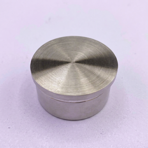 Tapa redonda de acero inoxidable para barandillas y pasamanos - Product Image 1
