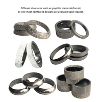 Harga pabrik 2 2.5 Gasket grafit knalpot donat permukaan melengkung untuk pipa knalpot tabung Muffler
