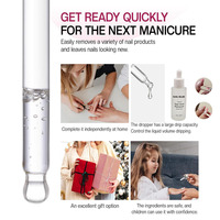 Appuyez sur le dissolvant pour ongles 50ml inodore sans acétone doux colle à ongles déliant pour faux ongles colle solide et onglets adhésifs